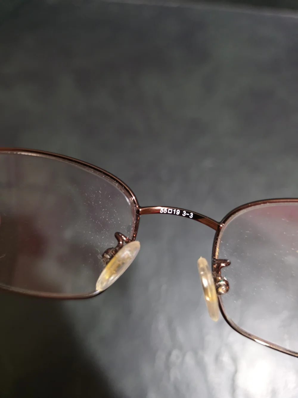 Safilo Elasta 7205 N2T Brown Rectangle Eyeglass Frames Metal Italy 55-19-145